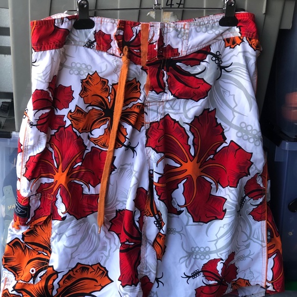 Hawaii Men’s Floral Swim Trunk Short Size 36 - Picture 12 of 15